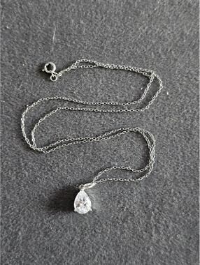 Sterling Silver Tear Drop Necklace